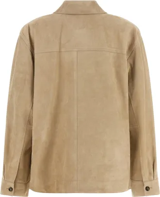 Max Mara Womens Beige Lamb Leather Jacket Clothing