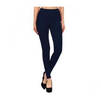Trade Shop Trade Shop - Bm03 Leggings Da Donna In Cotone Elasticizzato Colori Alla Moda Grigio Nero Blu - Azul