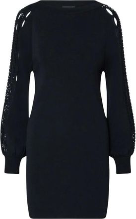Liu Jo Vestido con Aberturas Bordadas - Dresses - Mujer - Negro - XS