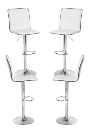 Regalos Miguel Packs Taburetes Cocina - Pack 4 Taburetes Likod - Blanco