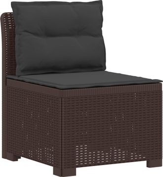 vidaXL Sill&oacute;n Individual De Jard&iacute;n Con Cojines Apariencia De Ratan Pp Vidaxl