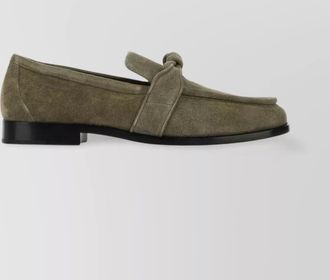 Bottega Veneta sage suede astaire loafers