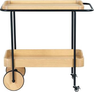 Safavieh Couture Malek Wood & Metal 2 Shelf Bar Cart