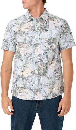 O'Neill Terrace Standard Fit Short Sleeve Button-Up Shirt in White at Nordstrom, Size Xx-Large