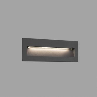 Netlighting Nat LED Outdoor Recessed Wall Light Dark Grey IP65