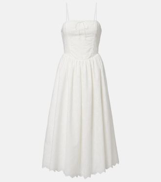 Faithfull The Brand Tulla broderie anglaise midi dress
