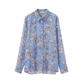 Rosso35 Shirts, female, Multicolor, Size: 2XL Camicia Over in Voile di Cotone Stampato