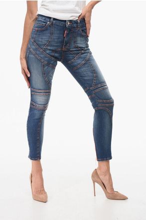 Dsquared2 Jeans Skinny con Zip alle Caviglie taglia 42