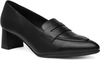 Ara Ambrosia Pointed Toe Penny Loafer Pump in Black 1 at Nordstrom, Size 10.5