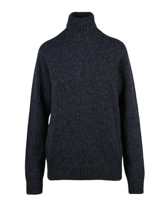 Retois Blue High Neck Wool Sweater