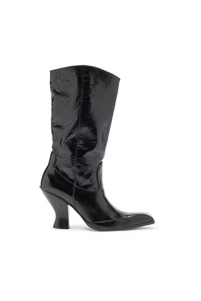 Diesel D-Luffy - Knee-high boots in patent leather - Boots - Woman - Black