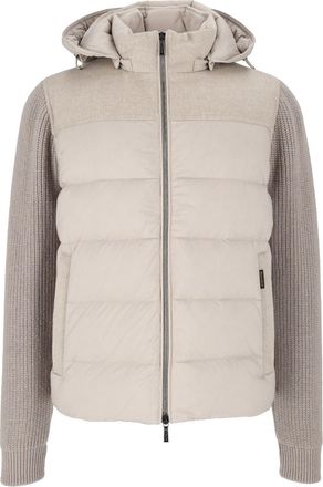 Moorer Allori-LSM Stone Quilted Hooded Down Jacket