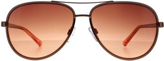 Ted Baker Aviator Womens Copper Brown Gradient TB1644 Sunnia Metal - One Size