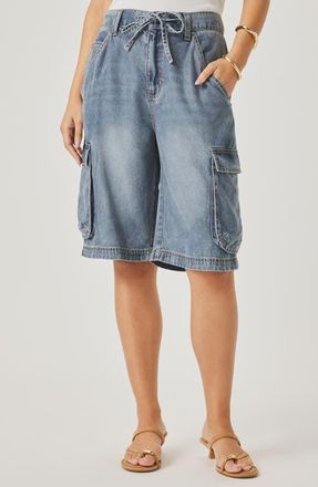 Splendid Denim Cargo Shorts in Bleached Indigo Blue at Nordstrom, Size X-Large