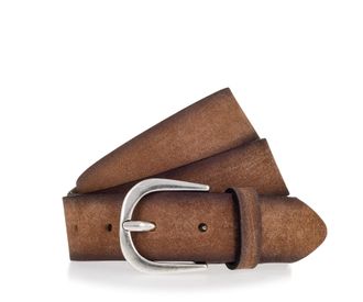 Mustang Lederg&uuml;rtel MUSTANG, Damen, Gr. 100, middle braun, Rindsleder, G&uuml;rtel Lederg&uuml;rtel, Echtleder, einfache Dornschliesse, angeraute Optik