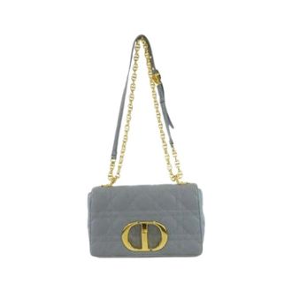 Dior Pre-owned Caro Small Calf Shoulder Bag - Dames - Pre-owned - Grijs - Maat: ONE Size Leer