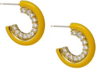 Cloverpost Decade 14K Plated CZ Hoops