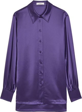 Joseph Dieu Satin Blouse - Violet - 42 (UK14 / L)