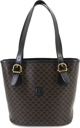 Celine Black Pvc Leather Handbag Tote Bag (Pre-Owned)