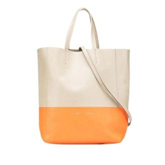 Celine Pre-owned Tote Bags, female, Beige, Size: ONE SIZE Pre-owned Vintage Leather Tote Bag
