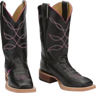 Justin Boots Womens Lori 11 Cowhide Western Boots In Royal Black