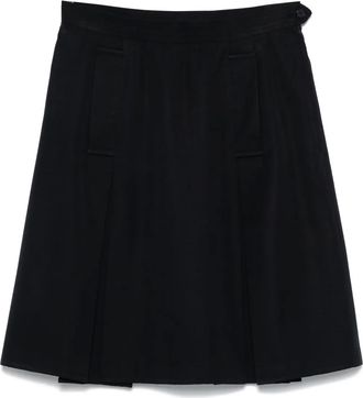 Saint Laurent Minigonna con pieghe anni 90 - Blu