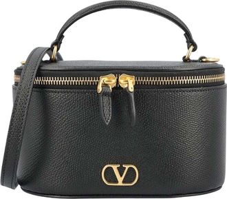 Valentino Garavani Black VLogo Vanity Mini Crossbody Bag