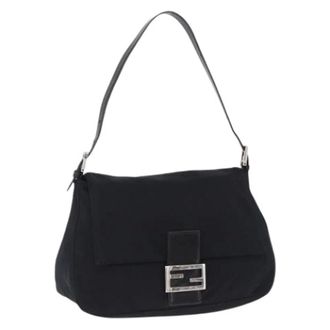 Fendi Pre-owned Vintage Cotton Shoulder Bag - Dames - Pre-owned - Zwart - Maat: ONE Size Katoen
