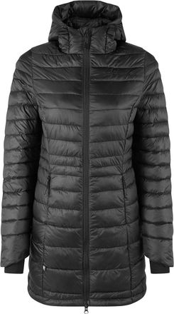 F&ouml;hn Womens Long Synthetic Down Relaxed Fit Jacket in Black - Size 8 UK