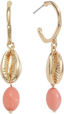 Ettika Cowrie Shell Drop Earrings in Coral at Nordstrom Rack