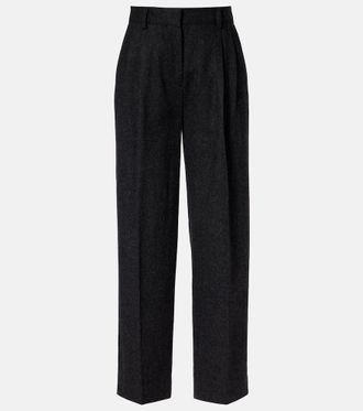 Toteme Wool-blend flannel straight pants