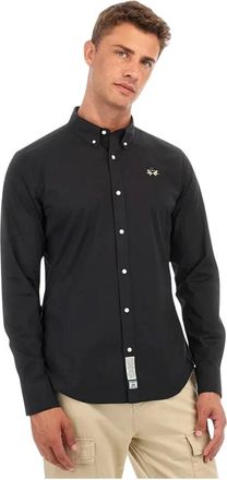 La Martina Camicia in popeline slim-fit - - Shirts - Uomo - Nero - M