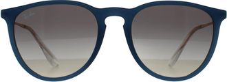 Ray-Ban RB4171 Erika 681311 gepolijst rubber blauw gradiënt grijs zonnebril