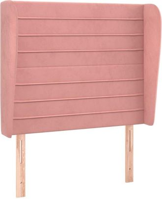 vidaXL Cabecero Con Orejas De Terciopelo Rosa 103x23x118/128 Cm Vidaxl