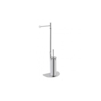 Feridras Escobillero Y Portarrollos Que Ahorran Espacio En Acero Cromado, Dimensiones L26xh76xp16cm