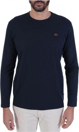 Paul & Shark Tops, Heren, Blauw, M, Katoen, Logo T-shirt