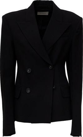 Sportmax Fresia Bielastica Double-Breasted Wool Blazer