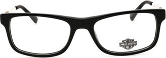 Harley-Davidson HD0143T Rectangular Acetate Eyeglasses - Black