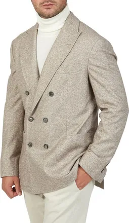 Brunello Cucinelli Mens Beige Cashmere Coat Clothing