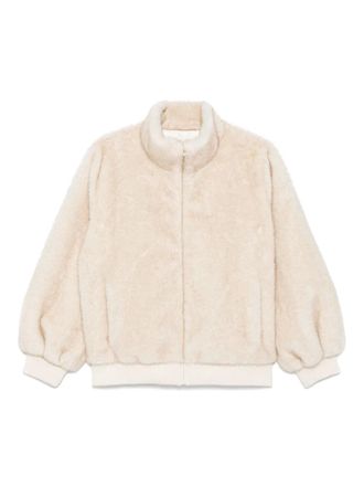 Sandro zip-up bomber jacket - women - Polyester - 36 - Neutrals