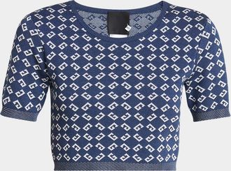 Givenchy 4G Short-Sleeve Crop Top