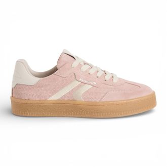 Tamaris Womens Pink Leather White Stripes Trainers Sneaker Shoes