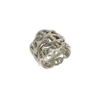 Herm&egrave;s Silver Silver 925 Band Ring (Pre-Owned)