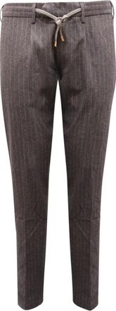 Eleventy Wollen Broek - Heren - Slim Fit Broeken - Grijs - W32 - Wol - Broeken