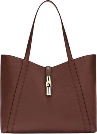 Furla Goccia L Tote - Dames - Shoppers - Bruin - ONE Size - Leer - Tassen