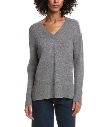 Fort&eacute; Cashmere Easy Wool & Cashmere-Blend Sweater