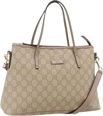 Gucci Pre-owned Handbags, female, Beige, Size: ONE SIZE Pre-owned Vintage GG Tote
