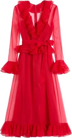 Valentino Garavani Abito midi - Rosso