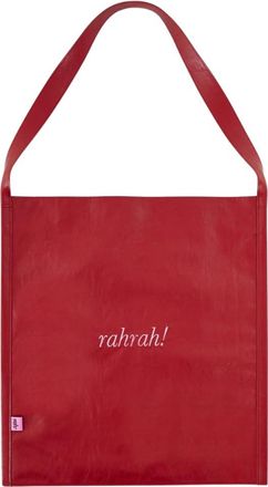 Generic Customizable Leather Red Tote Bag with Magnetic Snap, Metallic Satin Finish, Single Shoulder Strap, Interior Pockets, 41x35cm (Red)