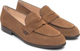 Nero Giardini Suede Slip-On Penny Loafer in Camel at Nordstrom, Size 10-10.5Us
